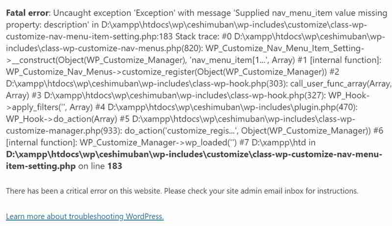 wordpress-supplied-nav_menu_item-value-missing-property-description